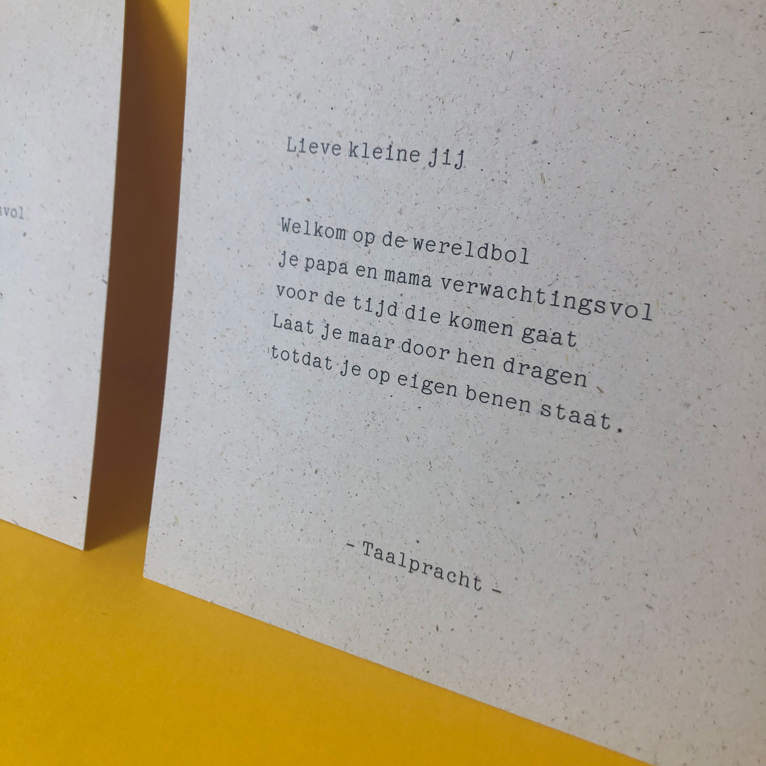 Taalpracht | Lieve kleine jij papa en mama