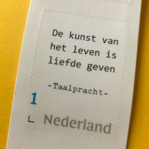 Taalpracht postzegel De kunst van...