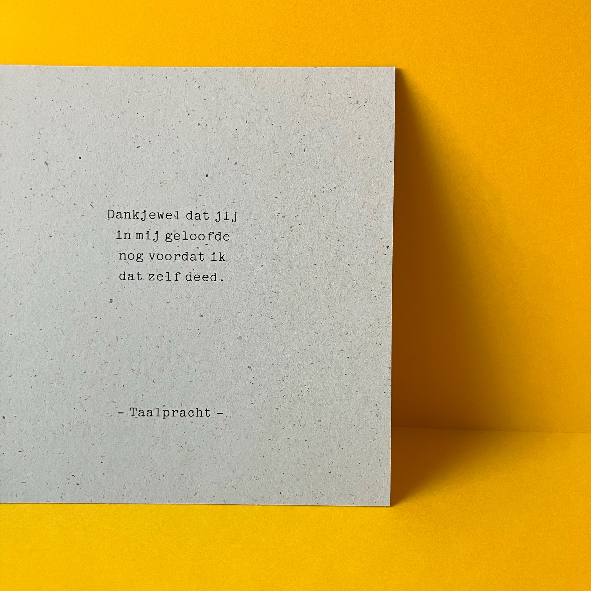 Dankjewel | Liefde & vriendschap | gedicht van Taalpracht