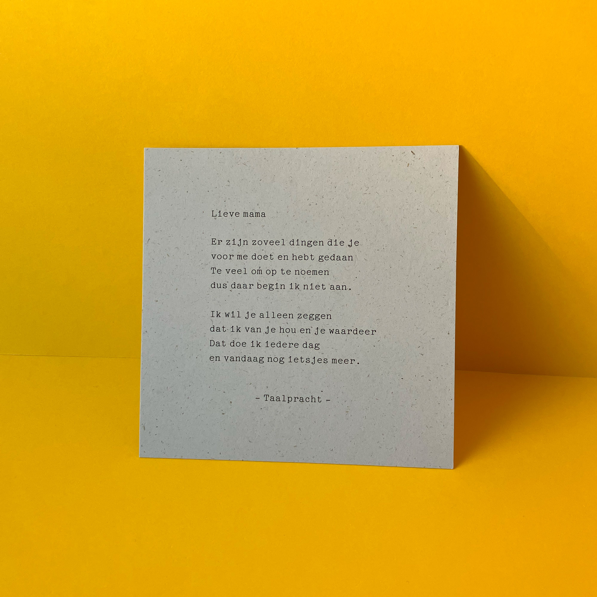 Lieve mama | Moederdag | gedicht van Taalpracht