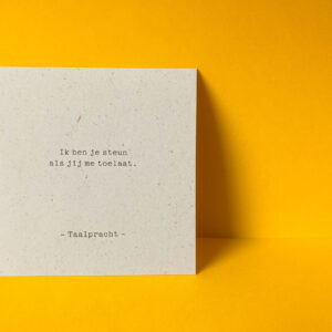 Ik ben je steun | Korte pracht | Taalpracht